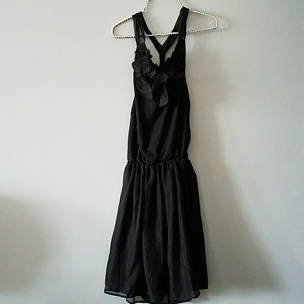 *NEW* ASOS Black chiffon mini dress